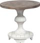 Liberty Furniture Sedona Distressed White Round End Table with Gravel Top-0
