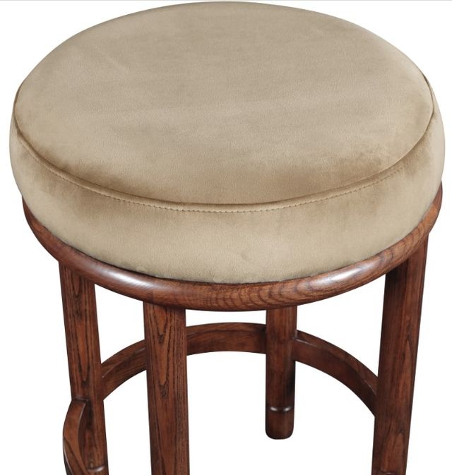 Meridian Furniture Monette Beige/Walnut Brown Upholstered Counter Stool-4