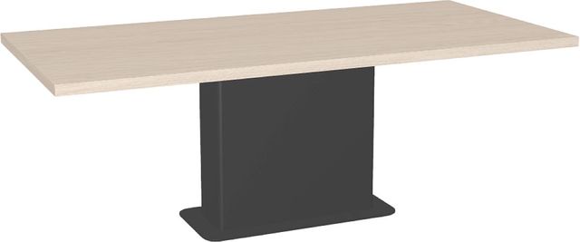 Amisco Customizable Lucarelli 84" Rectangular Dining Table with 1.63" White Oak Veneer Top-0