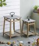 A & B Home 2-Piece Beige Outdoor Lantern Set-5