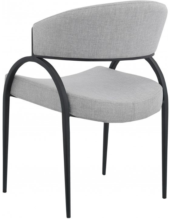 Meridian Furniture Privet Grey/Matte Black Dining Chair-2