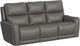 Flexsteel® Carter Smoke Power Reclining Sofa with Console -0