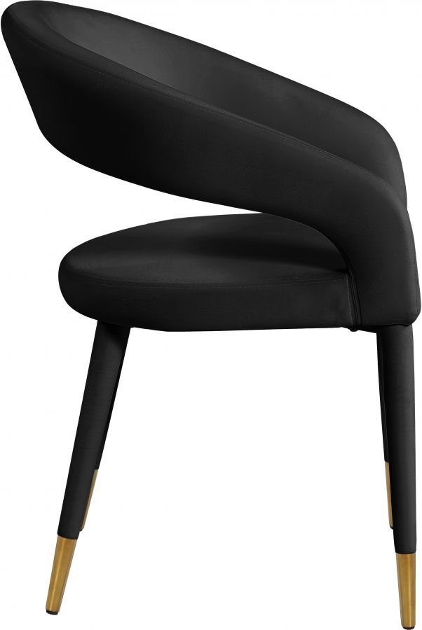 Meridian Furniture Destiny Black Velvet Dining Chair-3