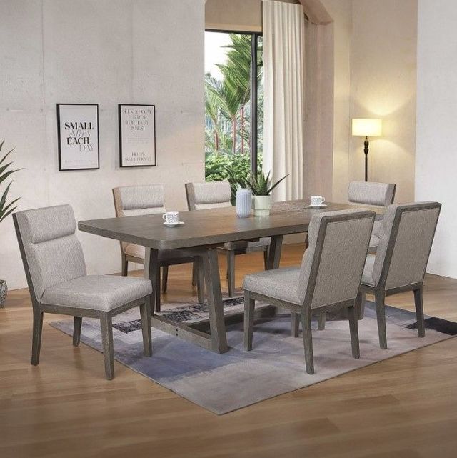 Winners Only® Sanford Gray Upholstered Dining Side Chair-1