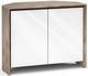 Salamander Designs® Barcelona 323 CR Corner Cabinet-Natural Walnut/Gloss White-0