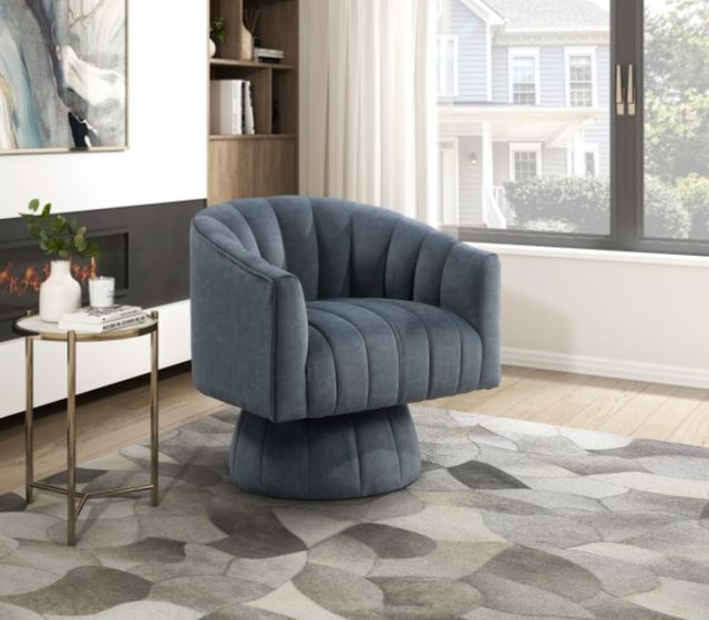 Homelegance® Bristol Dark Gray Swivel Chair-1