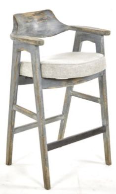 Nest Home Collections Wagner Anew Gray Bar Chair-0