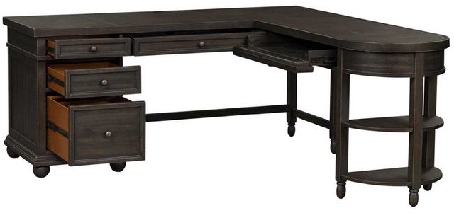 Liberty Furniture Harvest Home 4-Piece Chalkboard Optional L-Shaped Office Desk Set-3
