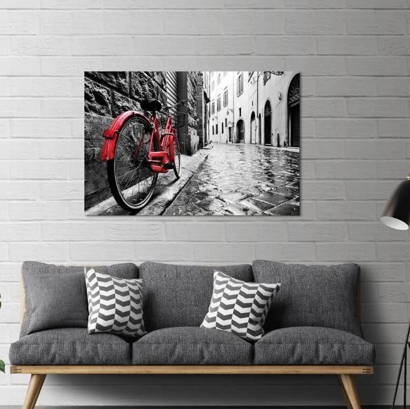 YHD The Red Bike Wall Art-1