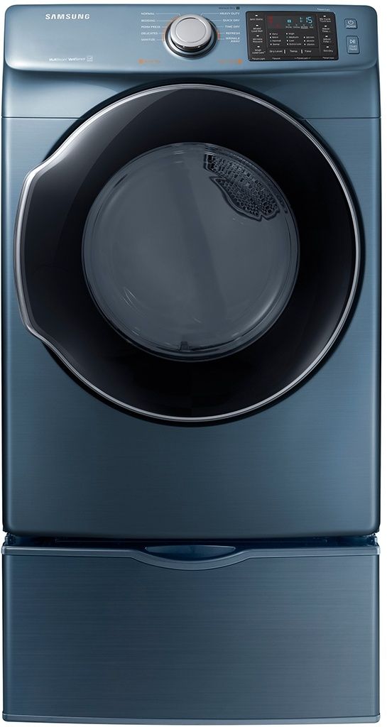 Samsung 7.4 Cu. Ft. Azure Blue Front Load Gas Dryer-4