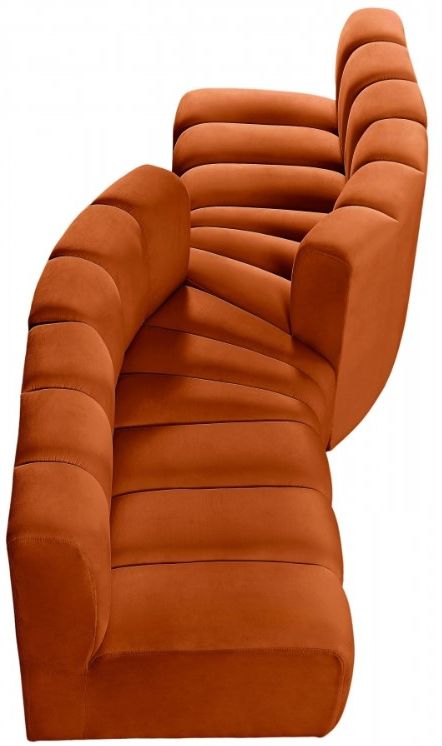 Meridian Furniture Arc 4-Piece Cognac Sectional-3