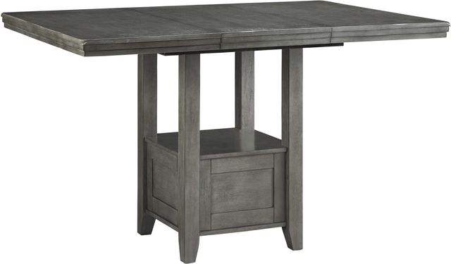 Signature Design by Ashley® Hallanden 8-Piece Gray Counter Height Dining Room Set-1