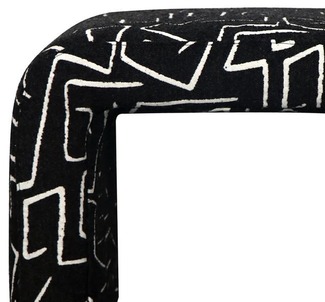 Harp & Finial® Gable Black Puzzle Ottoman-1