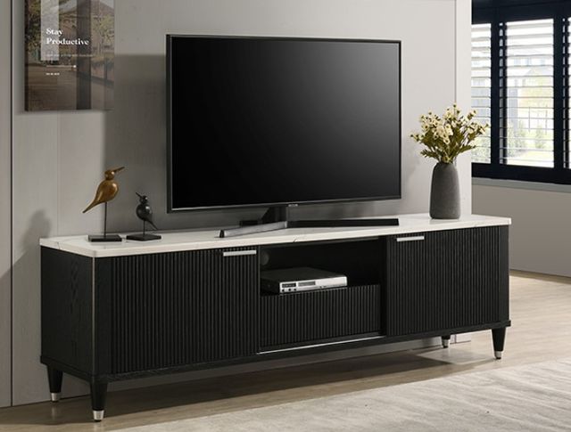 Crown Mark Britany Black/White TV Stand-1