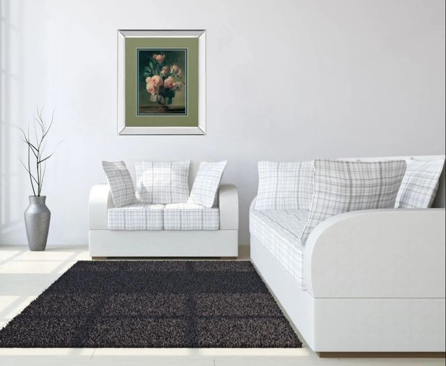 Classy Art Le Vase Fleuri by Pierre Redoute Mirror Framed Wall Art-2
