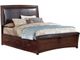 Vaughan-Bassett Transitions Dark Cherry Queen Upholstered Bed-0