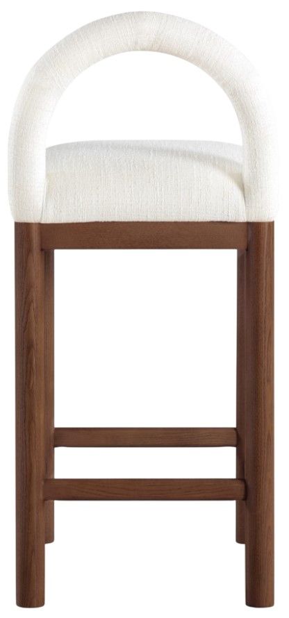 Meridian Furniture Conrad Brown/Cream Upholstered Counter Stool-4