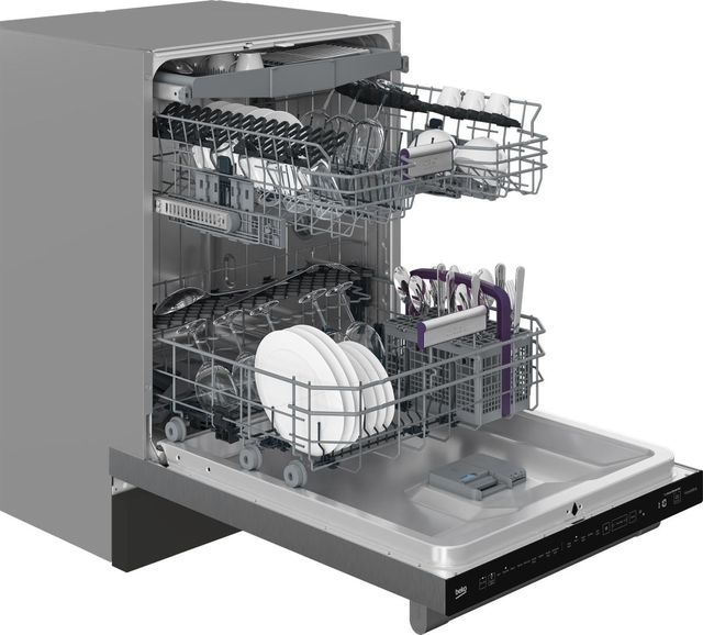 Beko 24" Fingerprint Free Stainless Steel Top Control Built In Dishwasher-2