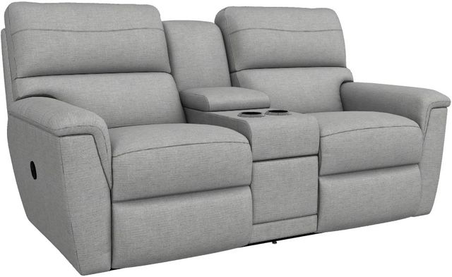 La-Z-Boy® Ava Oyster Manual Reclining Loveseat with Console-0