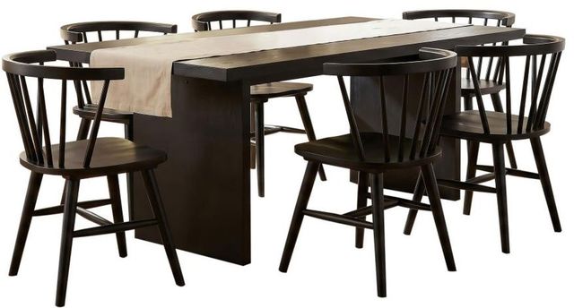 Coaster® Decker 7-Piece Black Rectangular Dining Table Set-0