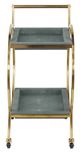 A & B Home Margo Gold/Gray Bar Cart-1