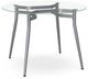 Amisco Customizable Alys 30" Clear Glass Round Table with a 42" Diameter Top -0