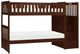 Homelegance® Rowe Dark Cherry Twin/Twin Step Bunk Bed-0