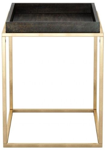 Zuo® Modern Jahre Black Tray Top Side Table with Bass Base-2
