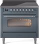 Ilve® Nostalgie II Series 36" Blue Grey Pro Style Induction Range-0