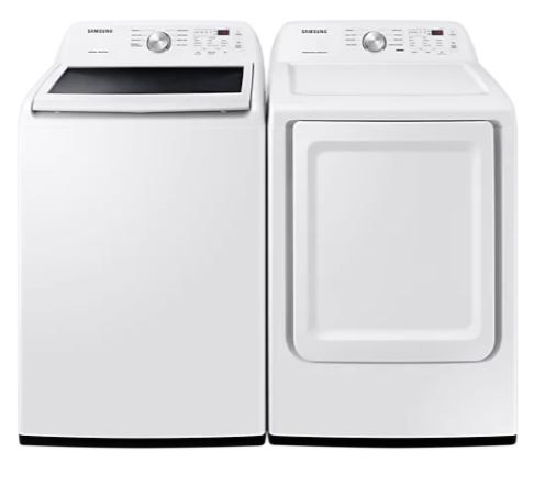 Samsung® White Top Load Laundry Pair