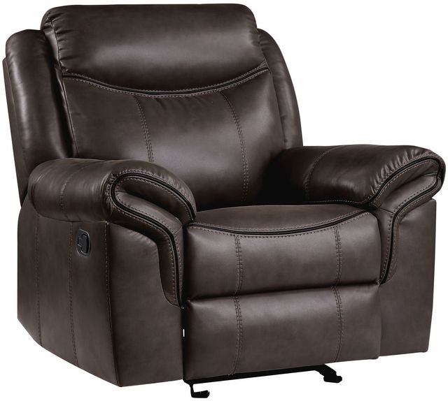 Homelegance® Aram Dark Brown Manual Glider Recliner-0