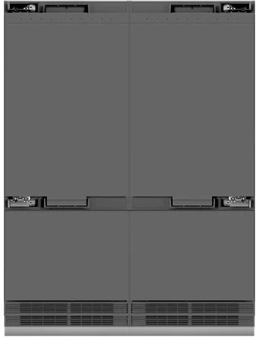 ZLINE 60" 32.2 Cu. Ft. Panel Ready Built-In French Door Refrigerator with Graphite Gray Interior-2