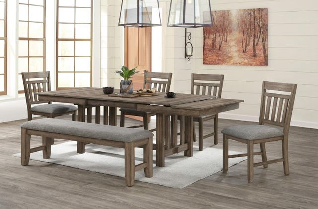 New Classic® Home Furnishings Harrisburg 6-Piece Walnut Brown Dining Set-1