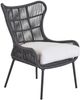 Universal Explore Home™ Coastal Living Outdoor Hatteras Canvas Natural/Charcoal Aluminum/Rope Chair-0