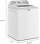 Maytag® 4.7 Cu. Ft. White Agitator Top Load Washer-1