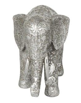 Deco Marche Silver 7" Elephant Sculpture-1