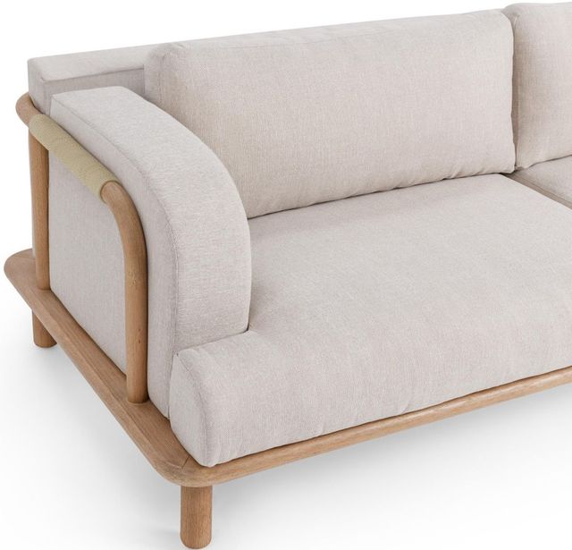 Classic Home Dawson Butterscotch Fabric/Wooden Outdoor Sofa-4