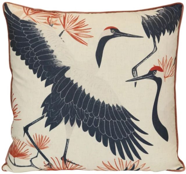 Stylecraft Beige/Blue 22" Square Designer Pillow-0