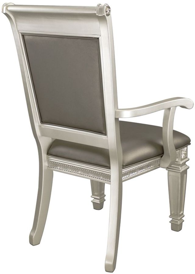 Homelegance® Bevelle Dark Gray/Silver Dining Arm Chair-3