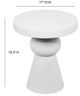 TOV Furniture Lupita White Round Side Table-2