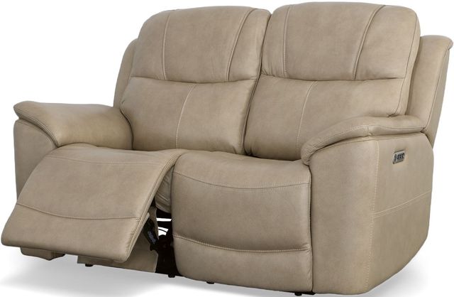 Flexsteel® Crew Pebble Power Reclining Loveseat with Power Headrests and Lumbar-3