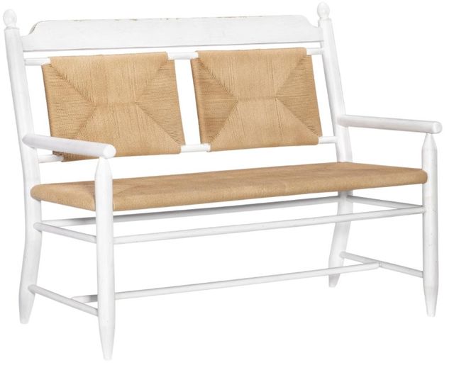 Legacy Classic Vintage Market Picket Fence Rush Seat Bench-0
