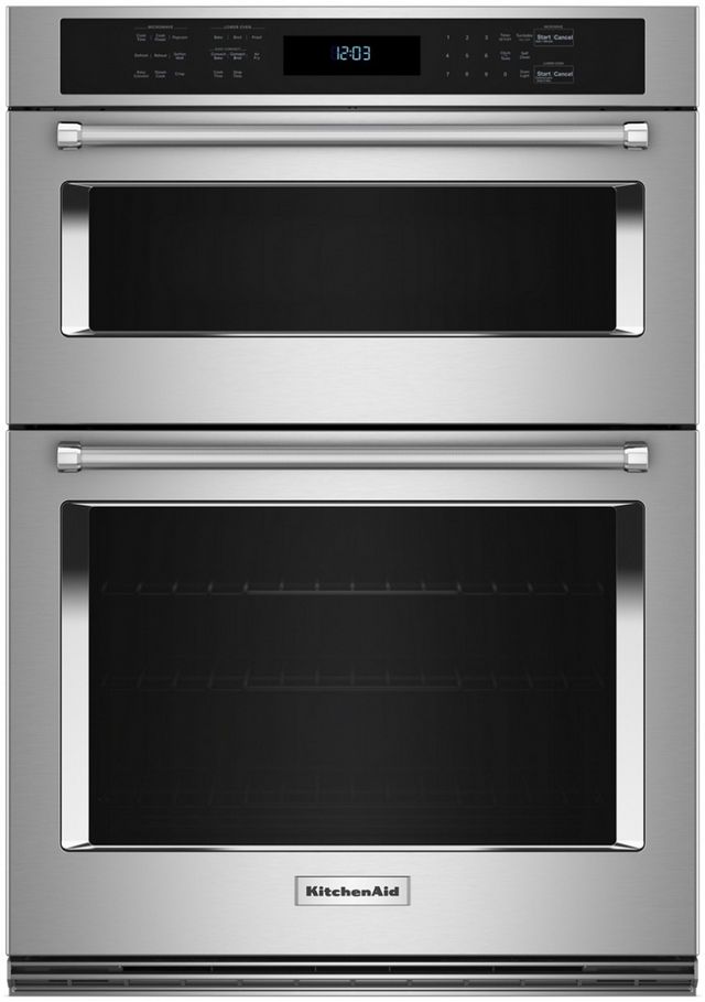 Four à micro-ondes électrique mural de 27 po KitchenAid® - Acier inoxydable-0