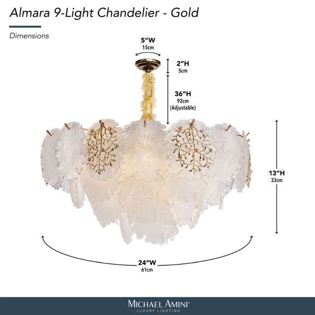 Michael Amini® Almara Gold 9-Light Chandelier-2