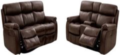 Furniture of America® Antenor 2-Piece Brown Power Reclining Livingroom Seating SetSet
