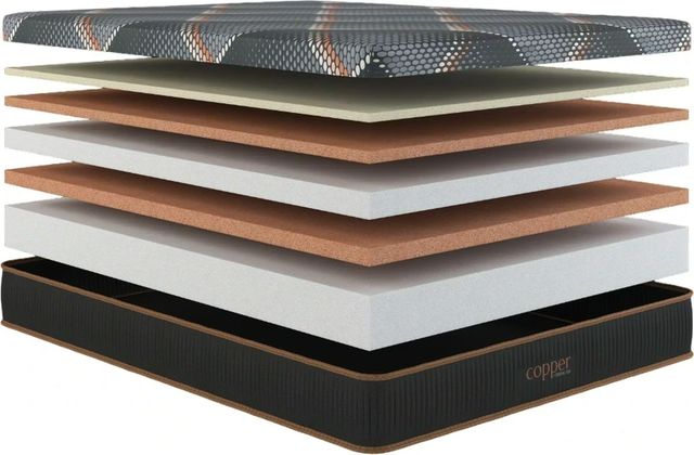 Copper by Spring Air® 13.5" Memory Foam Plush Smooth Top King Mattress-3