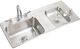 Elkay Lustertone® Classic Lustrous Satin Stainless Steel 37.25" x 17" x 5" Double Bowl Drop-in Classroom Sink-0