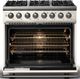 Viking® 5 Series 36" Pure White Pro Style Dual Fuel (NG) Range with Polished Chrome Trim-1