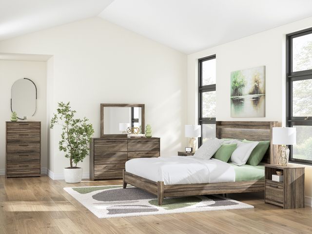 Signature Design by Ashley® Elbrim Brown Queen Panel Headboard-4