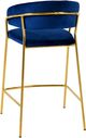 TOV Furniture Padma Set of 2 Navy Vegan Leather Counter Stools-2